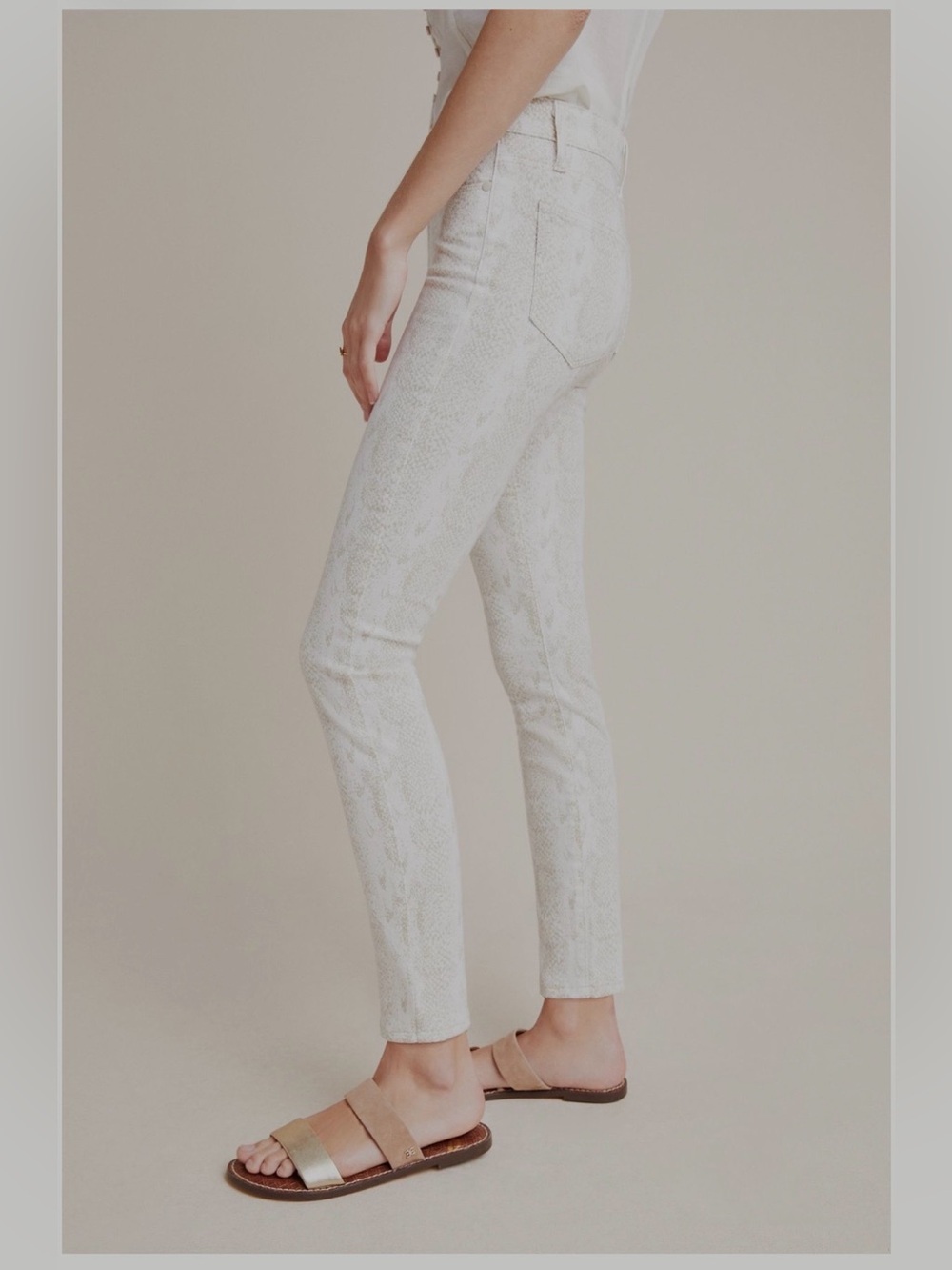 Anthropologie NWOT Paige Hoxton Ankle Sonoran Snake Print Skinny Jeans size 27. - Picture 7 of 9